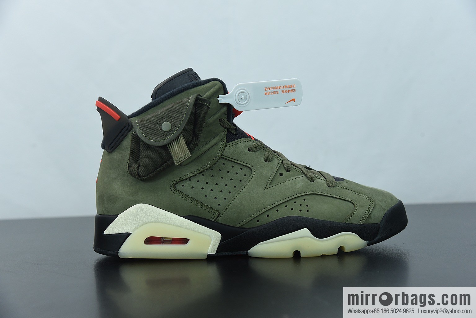 Travis Scott x Air Jordan 6 AJ6 TS joint, pocket army green luminous sole, basketball shoes, item number: CN1084-200