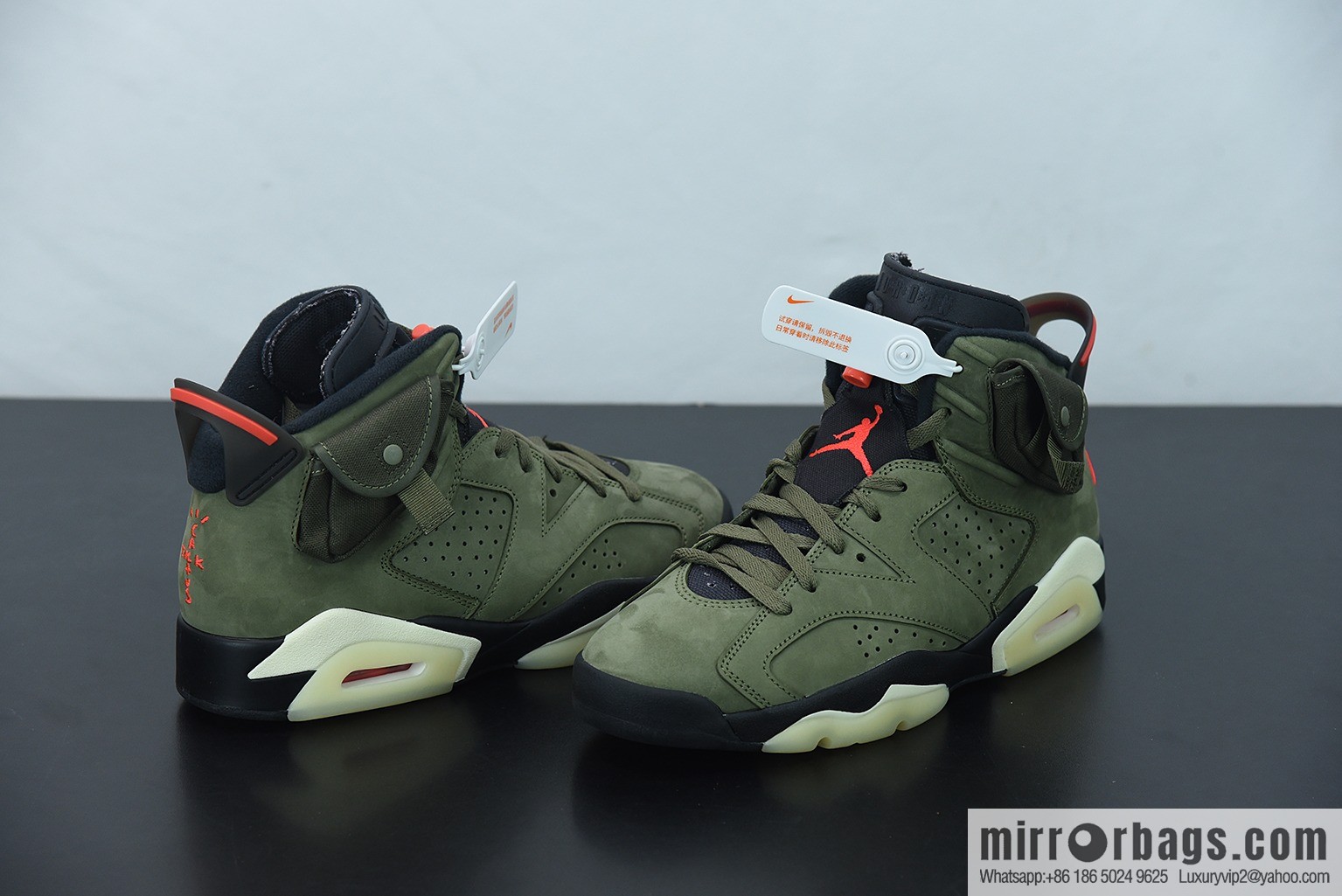 Travis Scott x Air Jordan 6 AJ6 TS joint, pocket army green luminous sole, basketball shoes, item number: CN1084-200