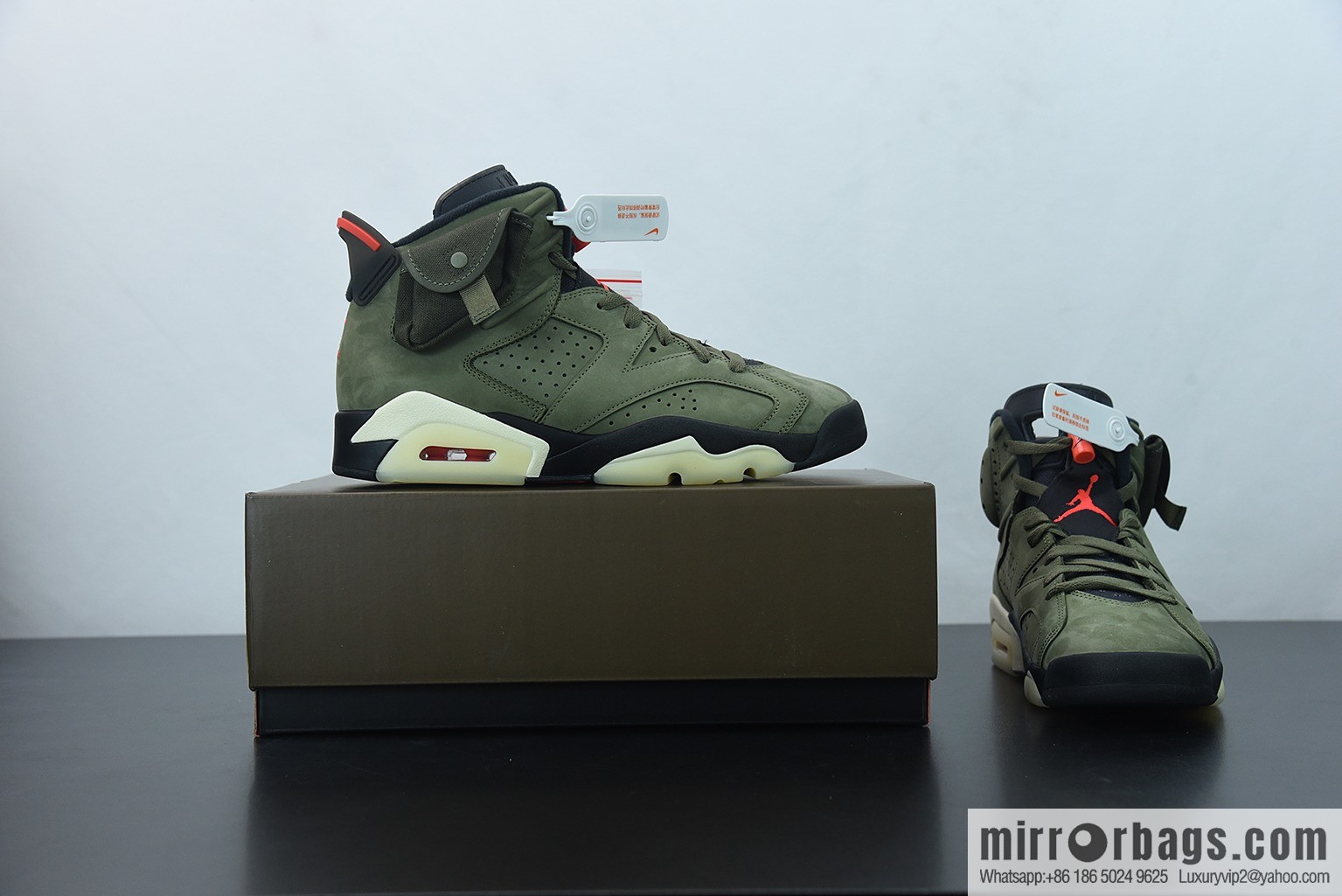 Travis Scott x Air Jordan 6 AJ6 TS joint, pocket army green luminous sole, basketball shoes, item number: CN1084-200