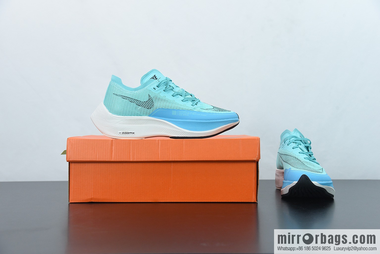 Nk ZoomX Vaporfly NEXT% 2 marathon knit breathable sports shoes, blue, item number: CU4111-300