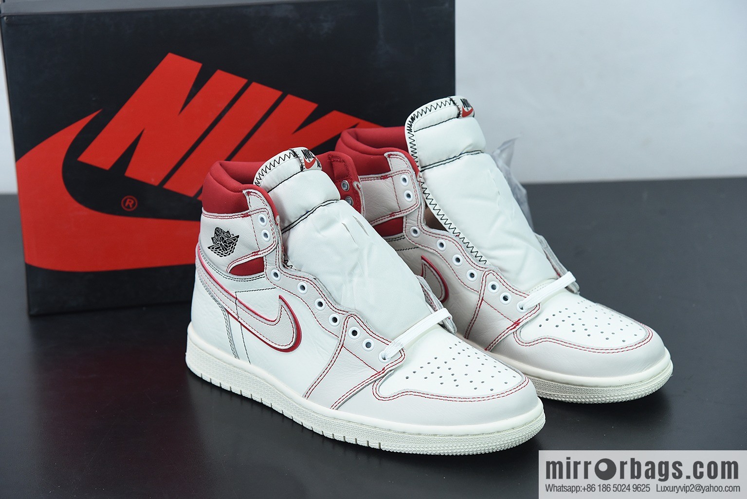 Air Jordan 1 Retro Phantom Gym Red OG AJ1 Bugs Bunny, High Top Culture Basketball Shoes 555088-160