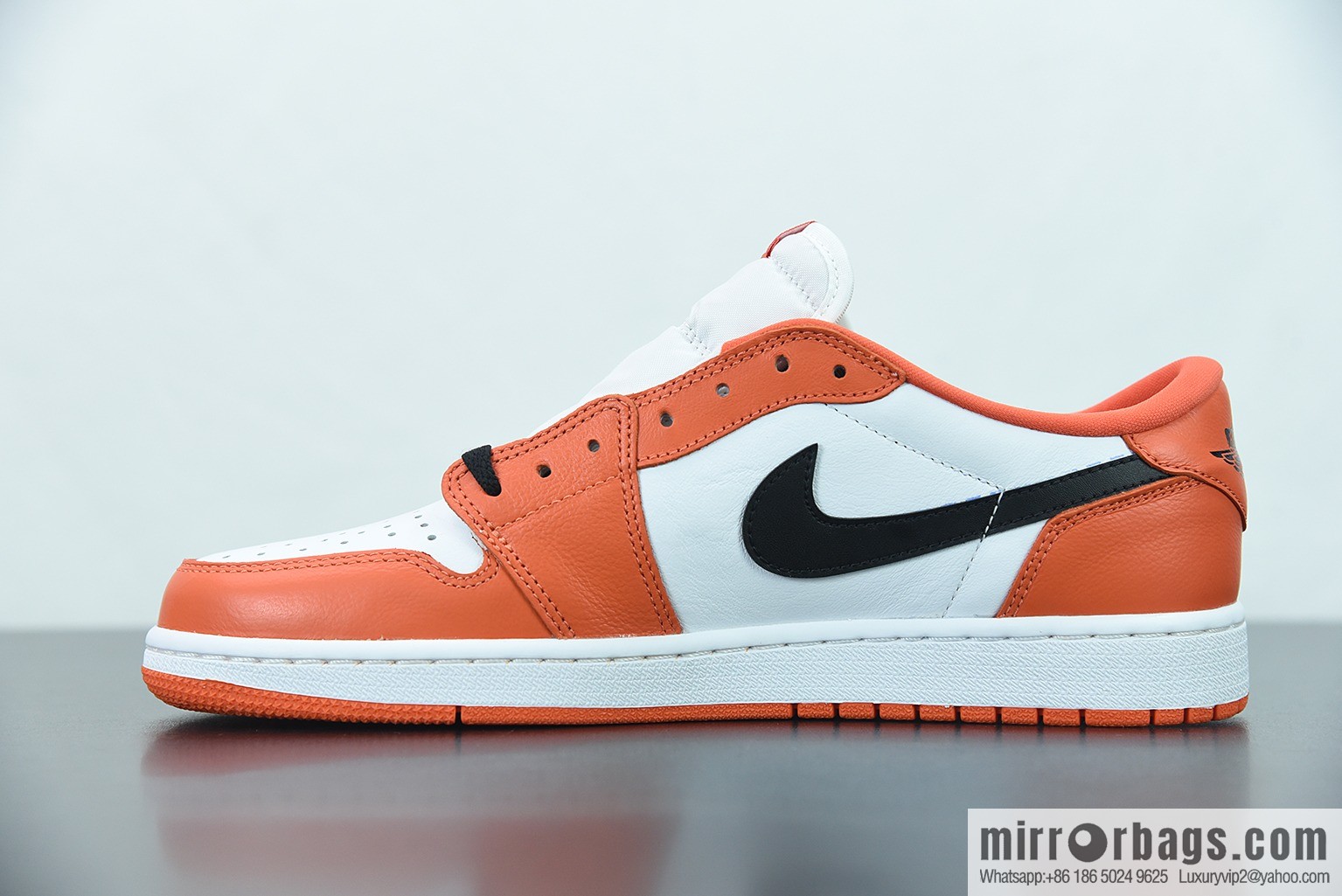 L00H5 pure original version Air Jordan 1 Low AJ1 Jordan 1st generation low-top basketball shoes, white orange buckle broken, item number: CZ0790 801
