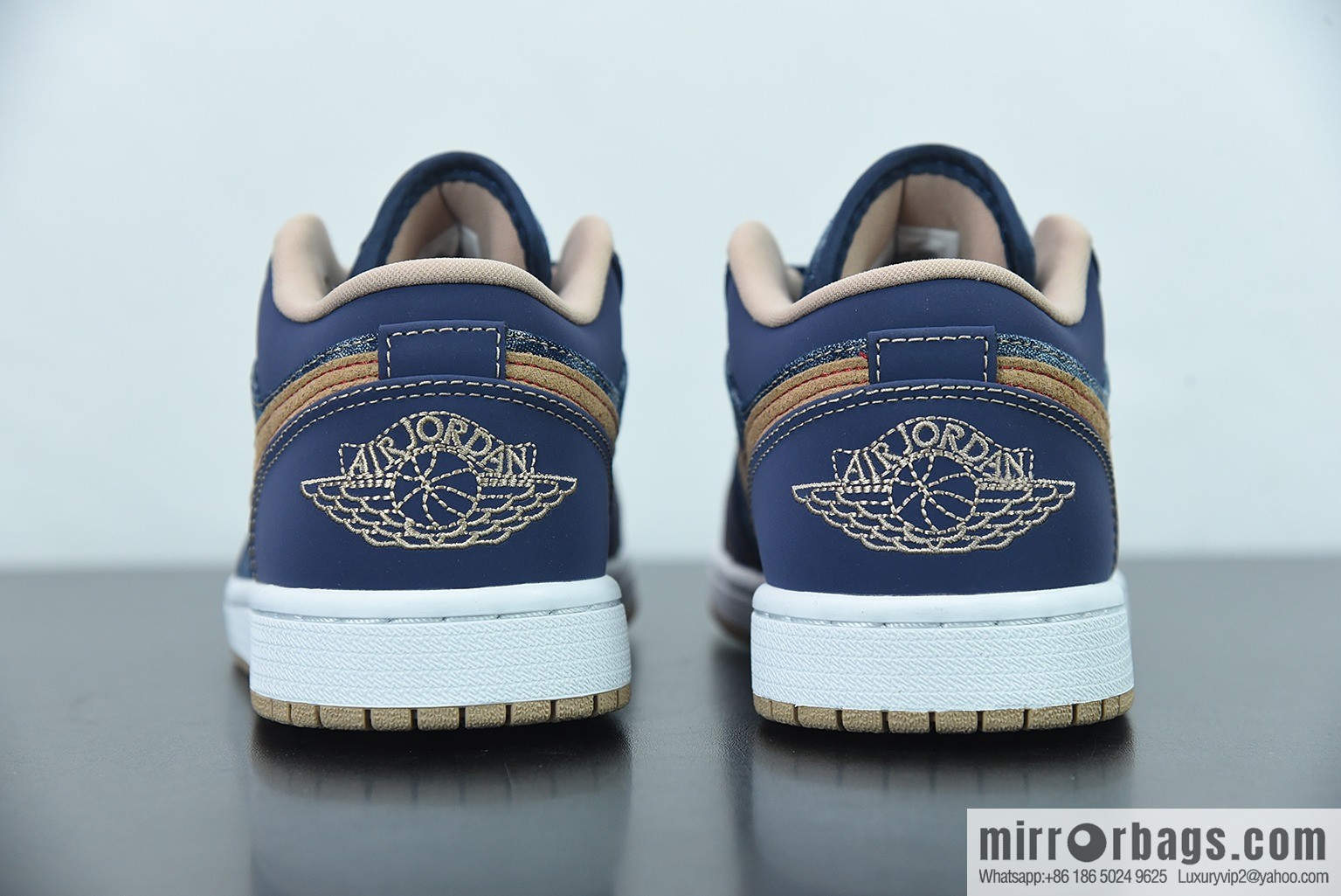 Air Jordan 1 Low AJ1 Joe 1 dark blue denim, low-top cultural leisure sports shoes, item number: DH1259-400