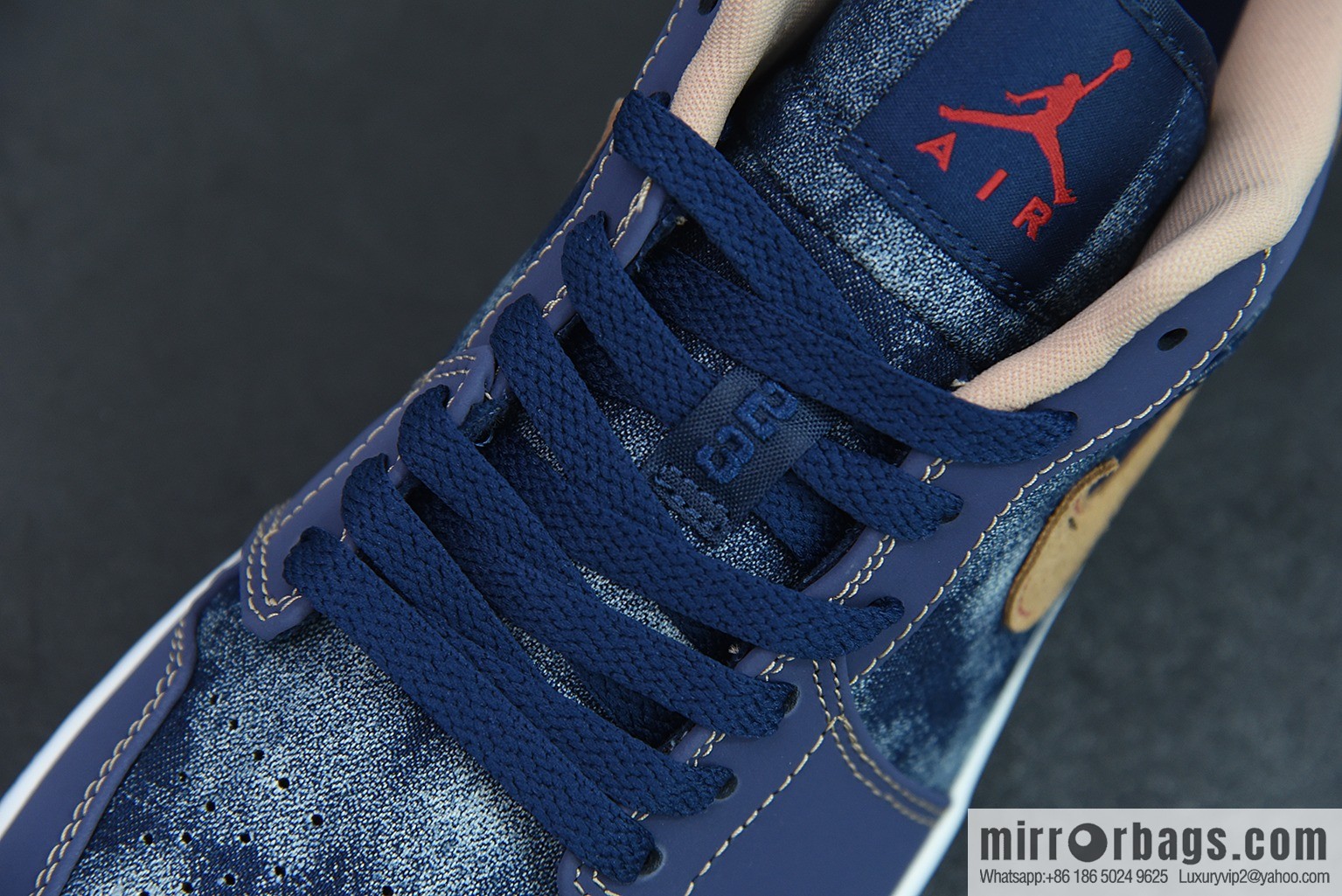 Air Jordan 1 Low AJ1 Joe 1 dark blue denim, low-top cultural leisure sports shoes, item number: DH1259-400