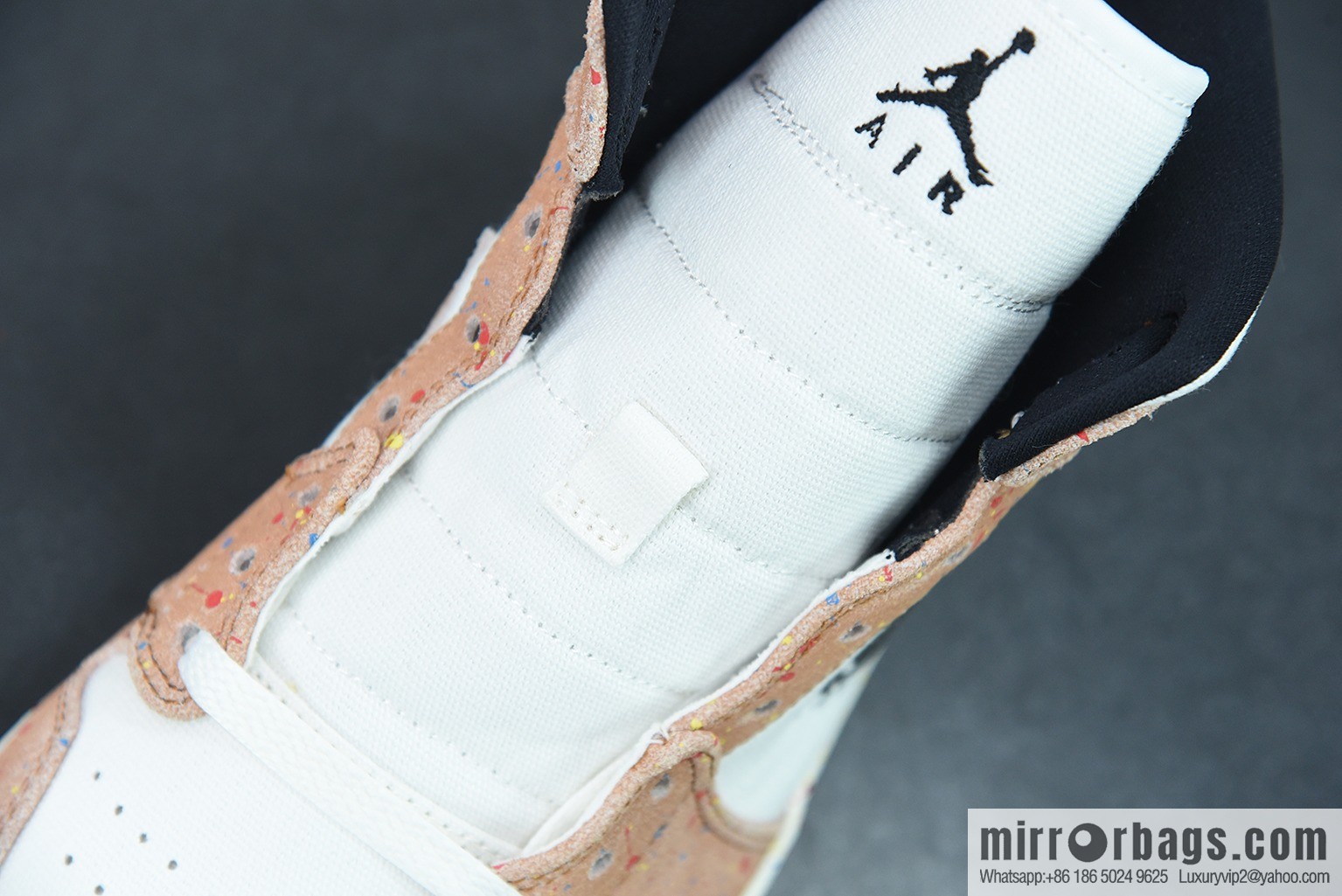 Air Jordan 1 Mid AJ1 Joe 1 watercolor ink fluorescent, Zhongbang basketball shoes, item number: DA8005-100