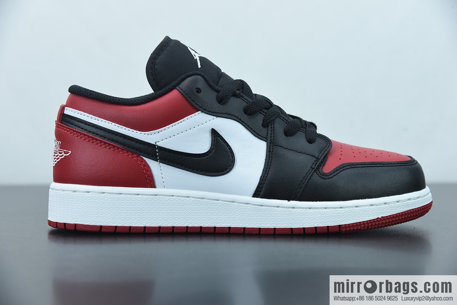 Air Jordan1 Low 2021 Black Toe 2021AJ1LOW New Black and Red Unisex The same casual low-top sneakers 553558 612