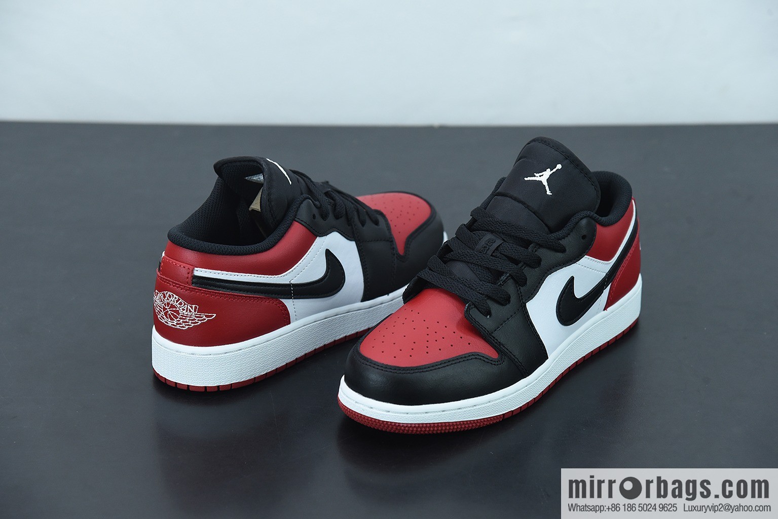 Air Jordan1 Low 2021 Black Toe 2021AJ1LOW New Black and Red Unisex The same casual low-top sneakers 553558 612
