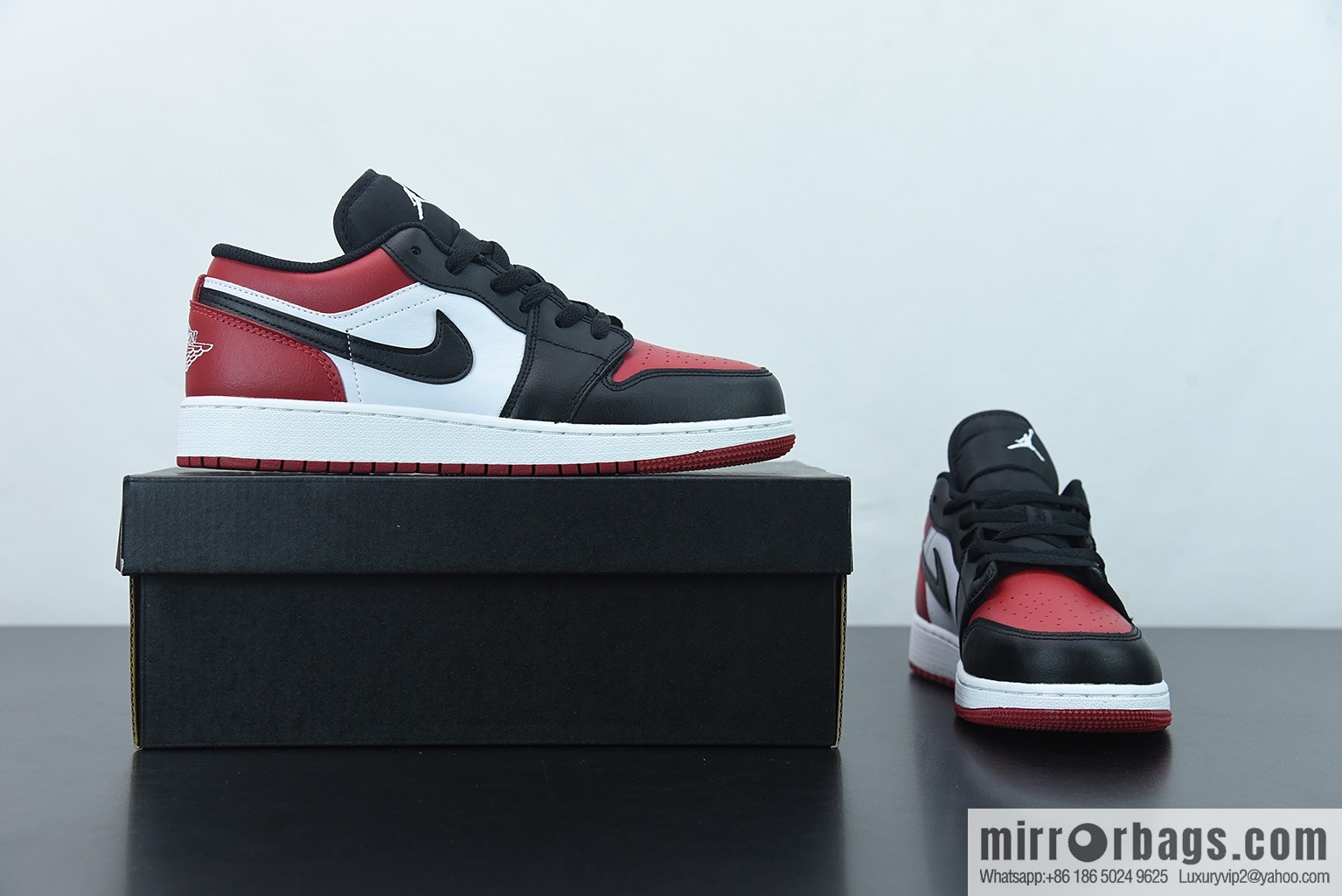 Air Jordan1 Low 2021 Black Toe 2021AJ1LOW New Black and Red Unisex The same casual low-top sneakers 553558 612