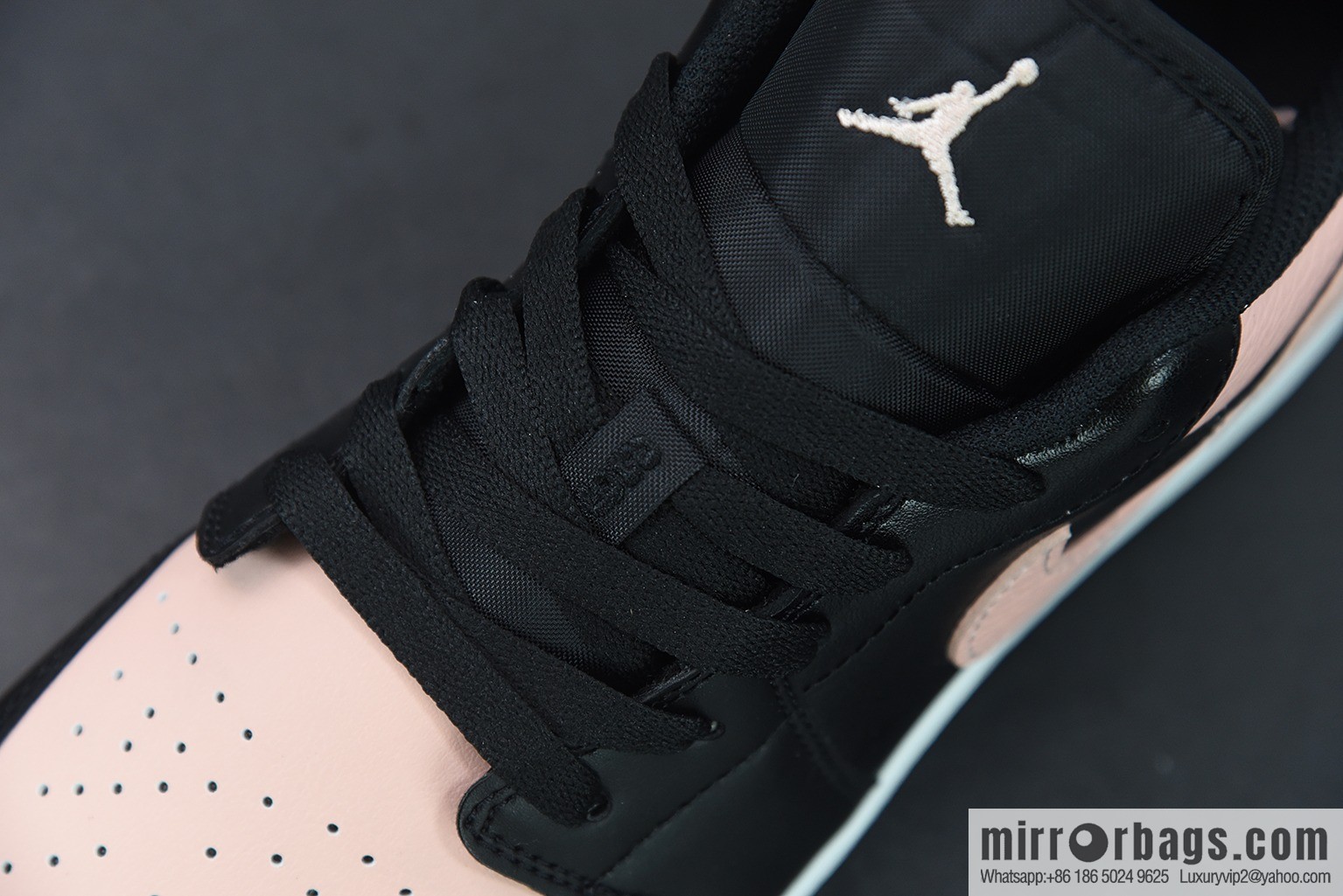 Air Jordan 1 Low AJ1 Joe 1 black powder, low-top cultural leisure sports shoes, item number: 553560-034