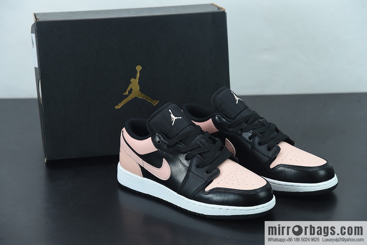 Air Jordan 1 Low AJ1 Joe 1 black powder, low-top cultural leisure sports shoes, item number: 553560-034