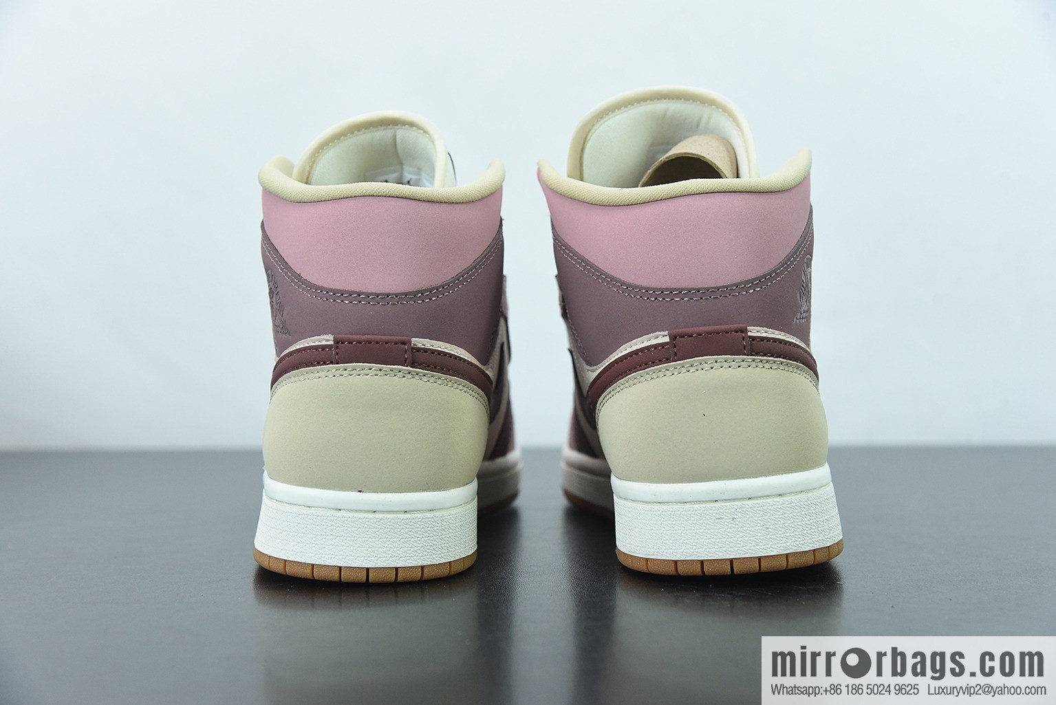 Air Jordan AJ1 Mid Gang, Red Bean Milk Tea Mid Gang Cultural Basketball Shoes, Item Number: DO7440-821