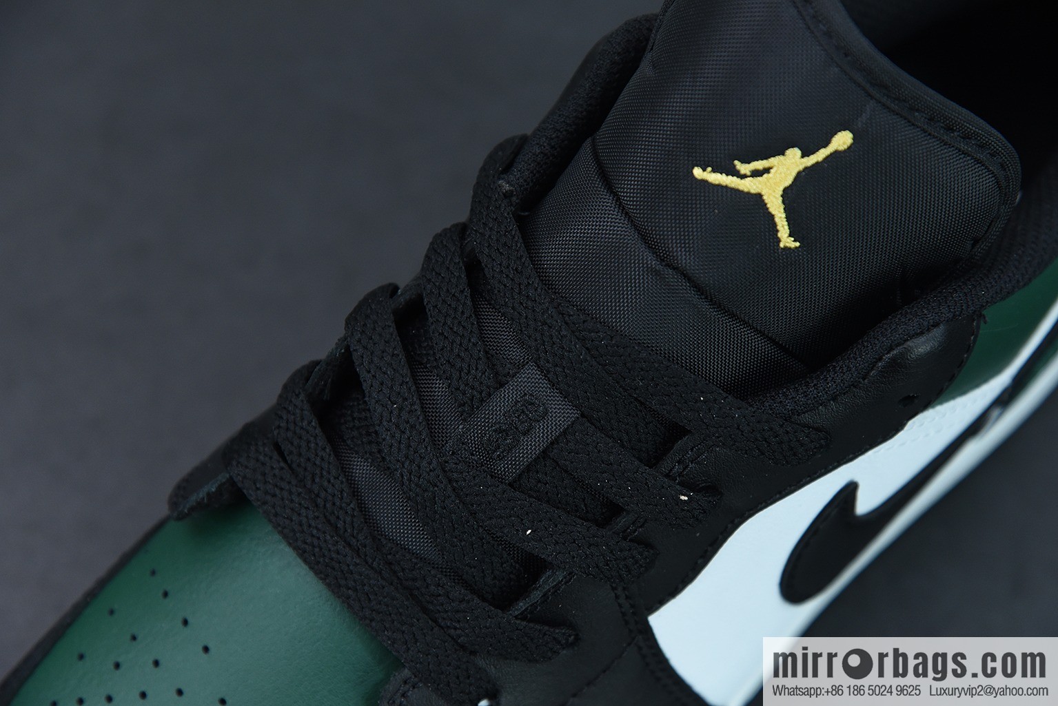 Air Jordan 1 Low black and green toes AJ1 Joe 1 low-top cultural basketball shoes, item number: 553558-371