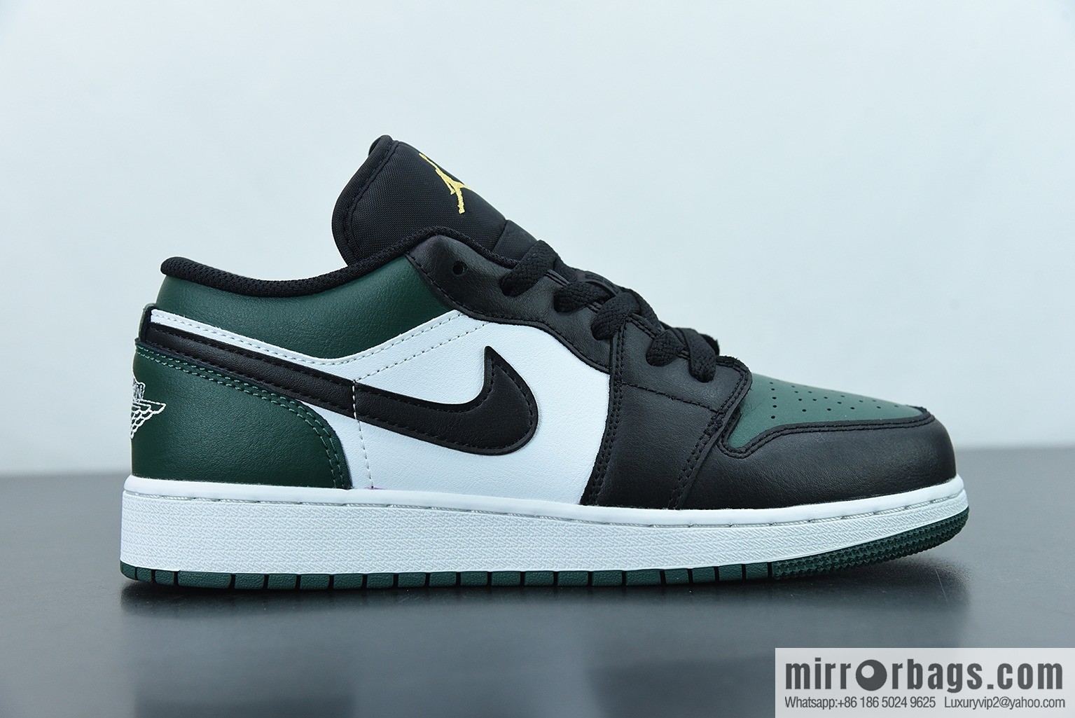 Air Jordan 1 Low black and green toes AJ1 Joe 1 low-top cultural basketball shoes, item number: 553558-371