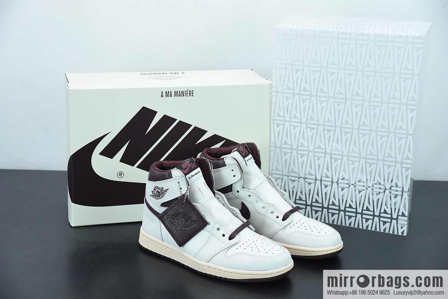 A Ma Maniére x Air Jordan 1 AJ1 Joe 1 gray-brown snake pattern, burst pattern, joint high-top man item number; DO7097-100