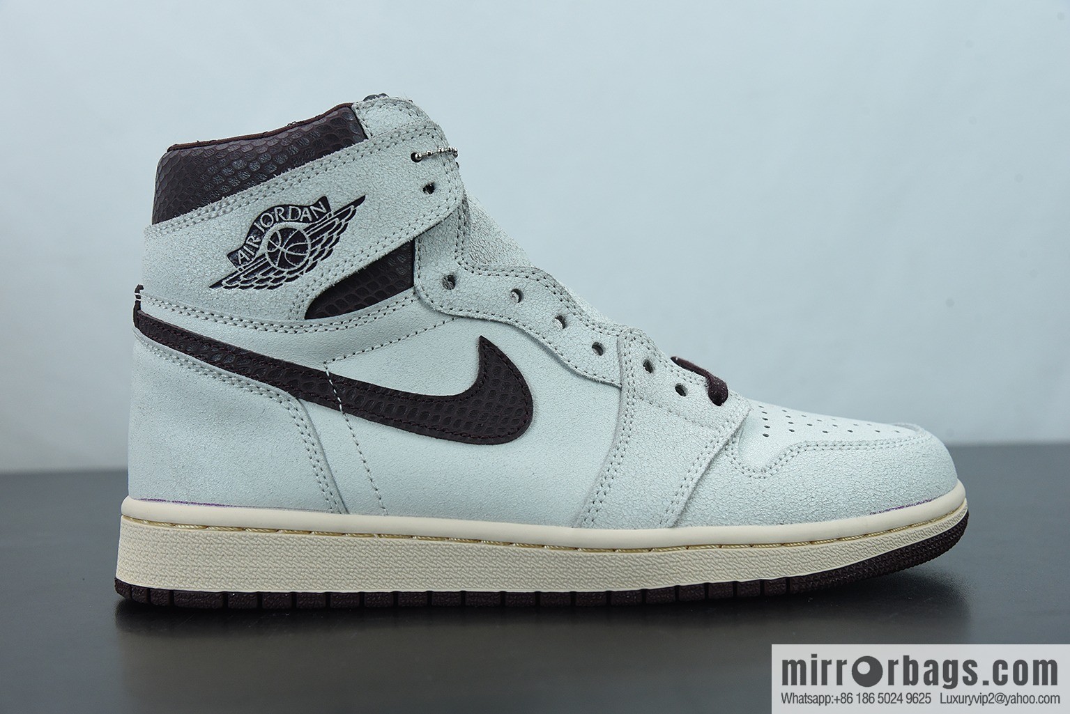 A Ma Maniére x Air Jordan 1 AJ1 Joe 1 gray-brown snake pattern, burst pattern, joint high-top man item number; DO7097-100