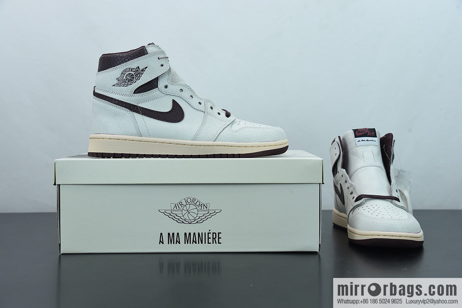 A Ma Maniére x Air Jordan 1 AJ1 Joe 1 gray-brown snake pattern, burst pattern, joint high-top man item number; DO7097-100