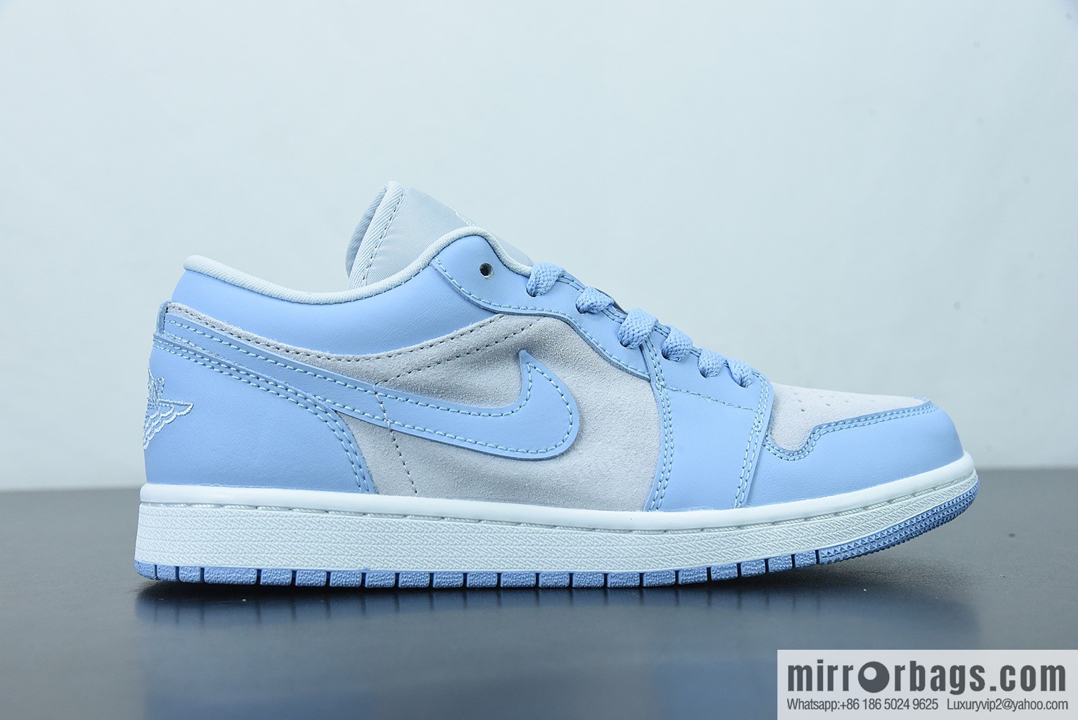 Air Jordan 1 Low AJ1 Joe 1 University blue ice blue gray, low-top casual board shoes, item number: DC0774-050