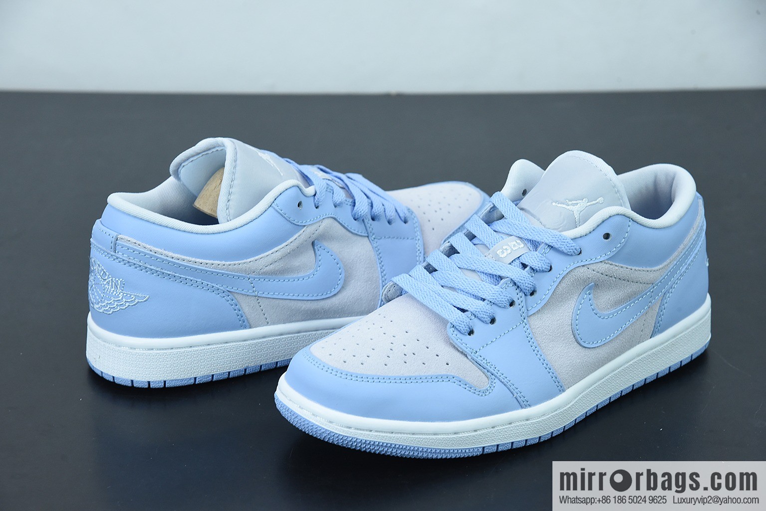 Air Jordan 1 Low AJ1 Joe 1 University blue ice blue gray, low-top casual board shoes, item number: DC0774-050