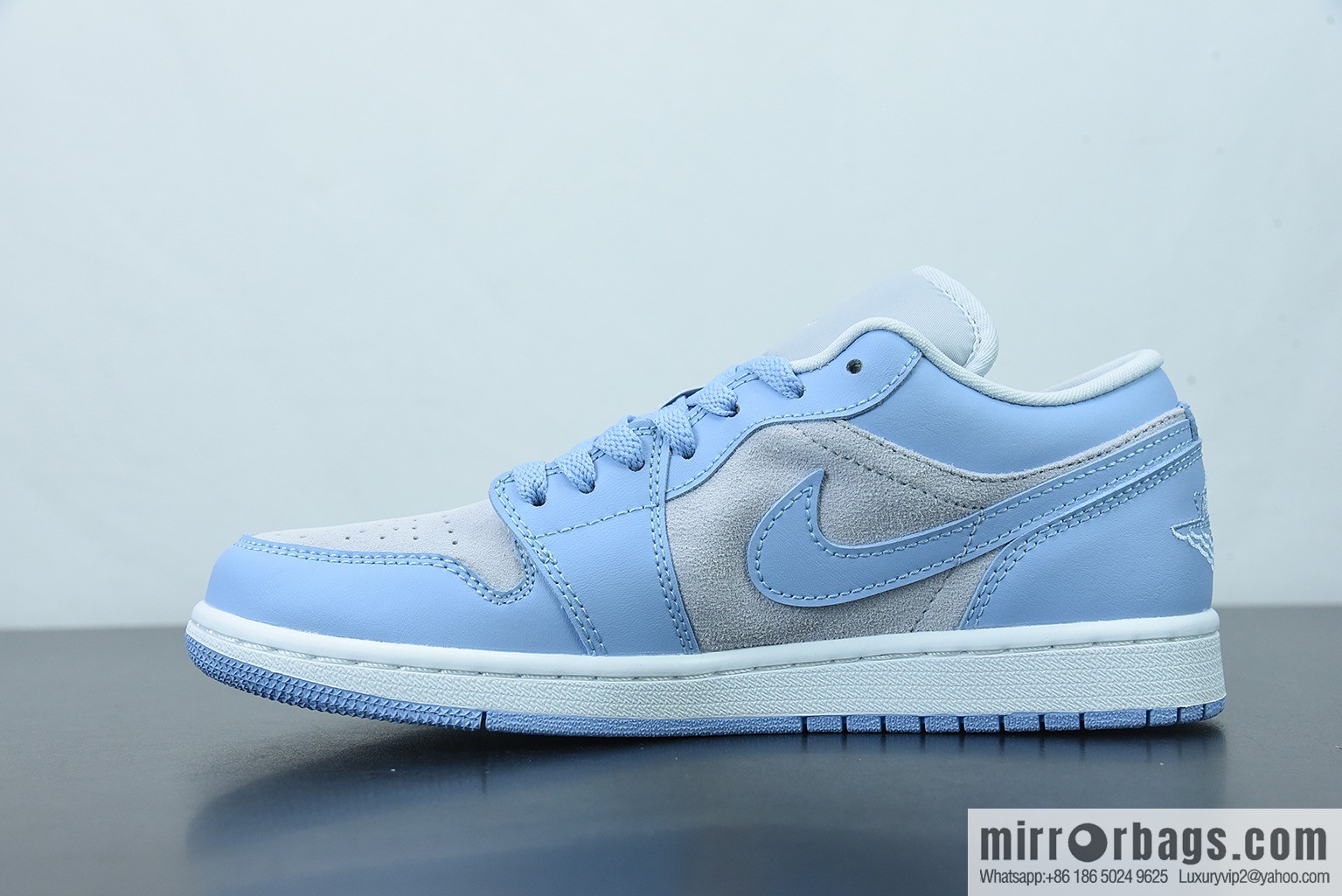 Air Jordan 1 Low AJ1 Joe 1 University blue ice blue gray, low-top casual board shoes, item number: DC0774-050