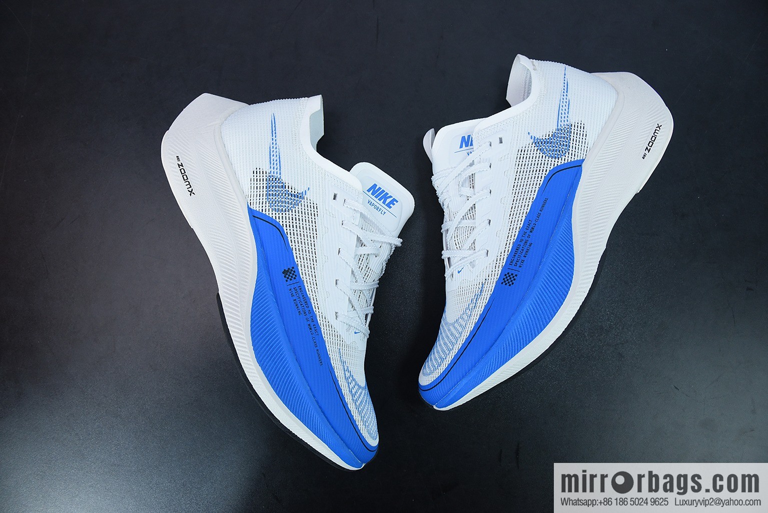 Nk ZoomX Vaporfly NEXT% 2 marathon knit breathable sports shoes, white and blue CU4111-102