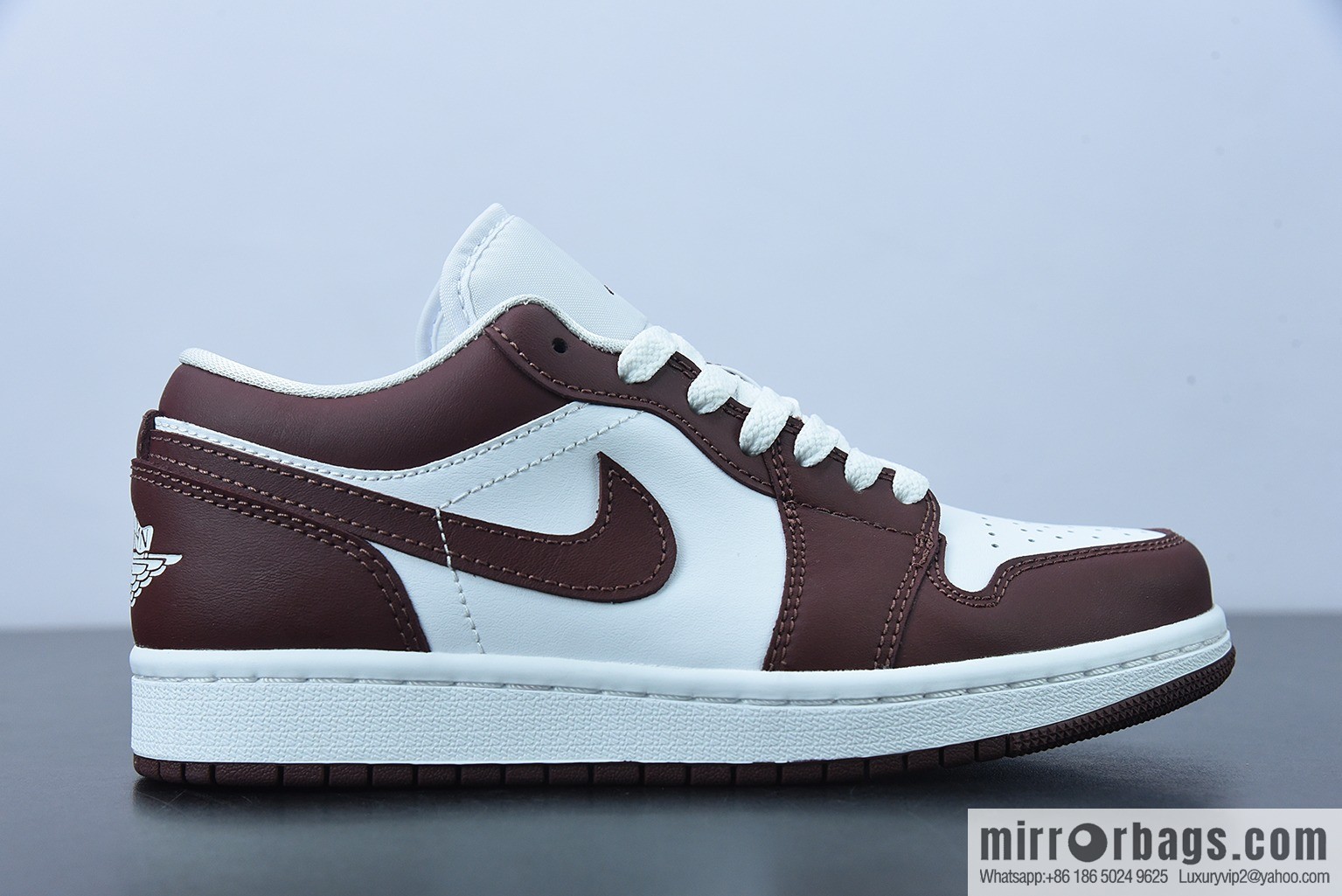 0D9D3 inspected version AJ1 Low Joe 1 burgundy white, low top basketball shoes DC0774-116