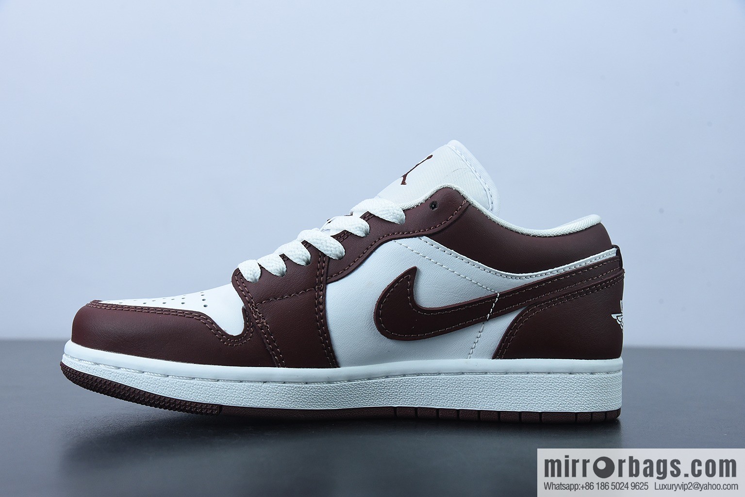 0D9D3 inspected version AJ1 Low Joe 1 burgundy white, low top basketball shoes DC0774-116