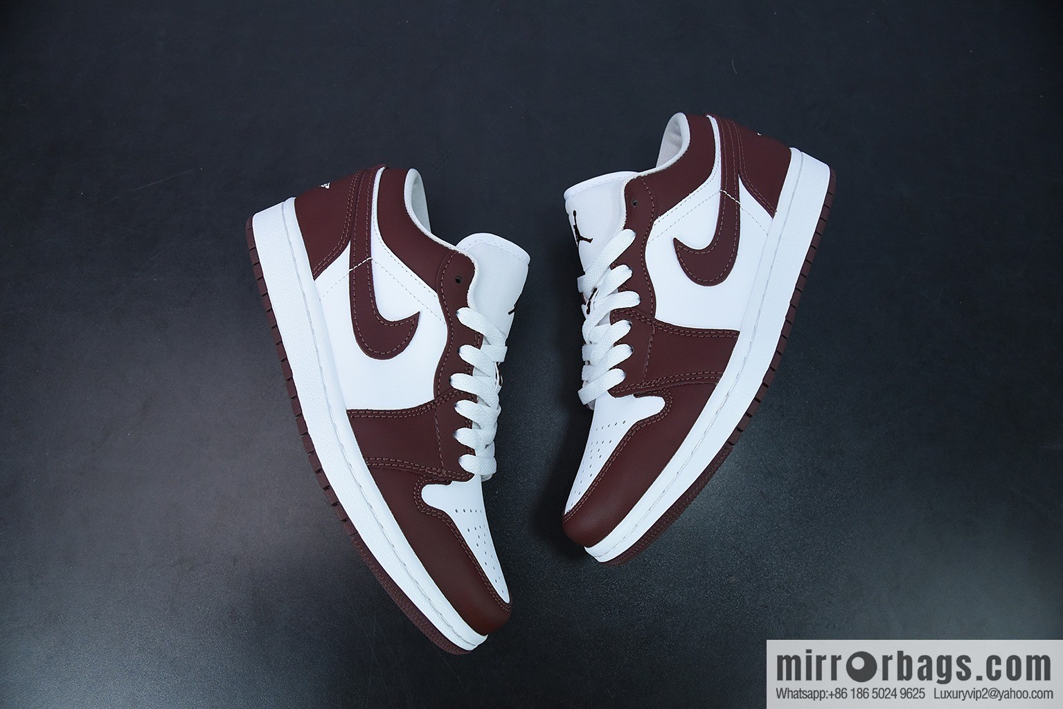 0D9D3 inspected version AJ1 Low Joe 1 burgundy white, low top basketball shoes DC0774-116