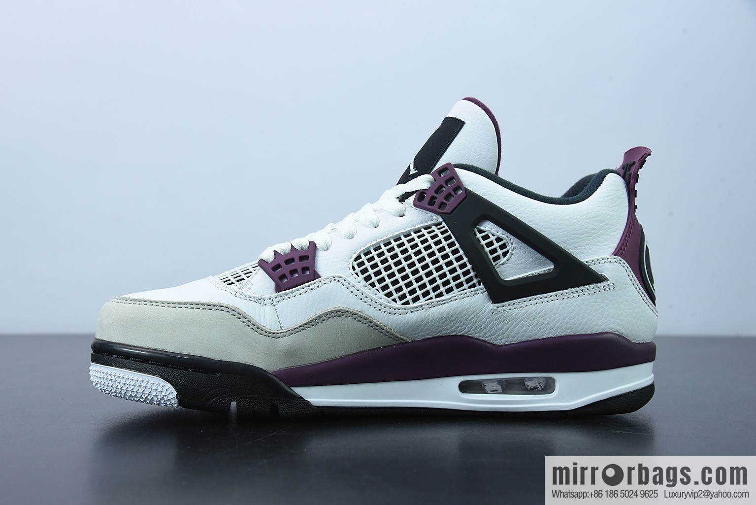 AJ4 Jordan 4th generation basketball shoes/burgundy white Paris, Saint-Germain joint men's sneakers item number: CZ5624-100