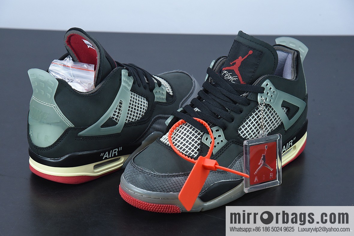 H05N3 Off-white x Air Jordan 4 AJ4 Joe 4 OW joint AJ4 Joe 4 culture basketball shoes CV9388-001