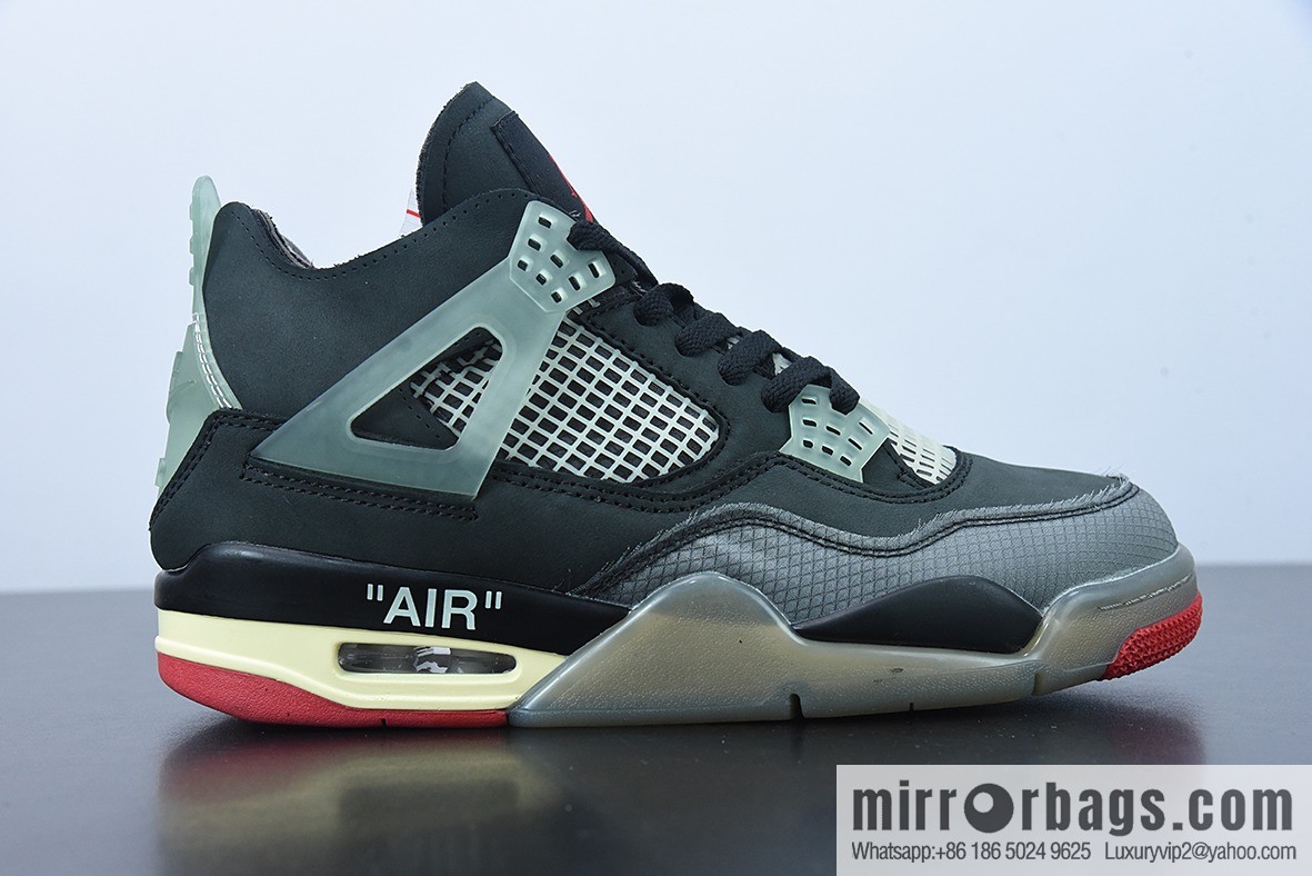 H05N3 Off-white x Air Jordan 4 AJ4 Joe 4 OW joint AJ4 Joe 4 culture basketball shoes CV9388-001
