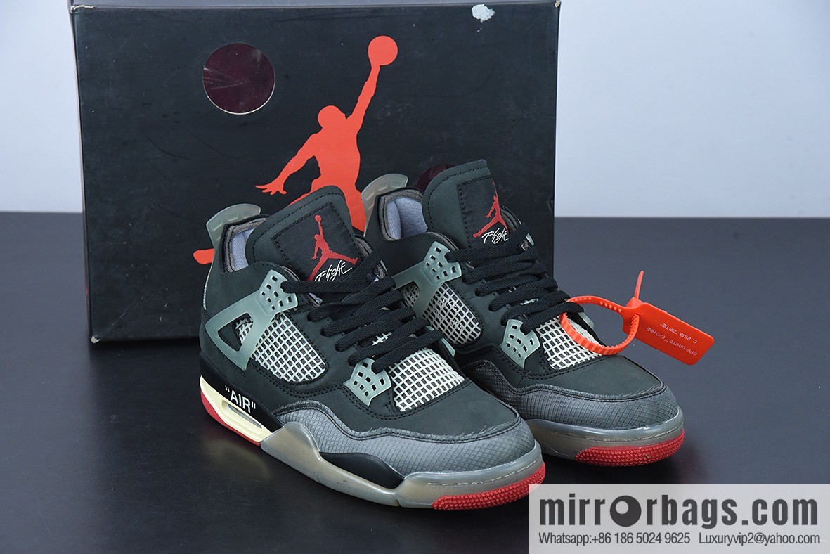 H05N3 Off-white x Air Jordan 4 AJ4 Joe 4 OW joint AJ4 Joe 4 culture basketball shoes CV9388-001