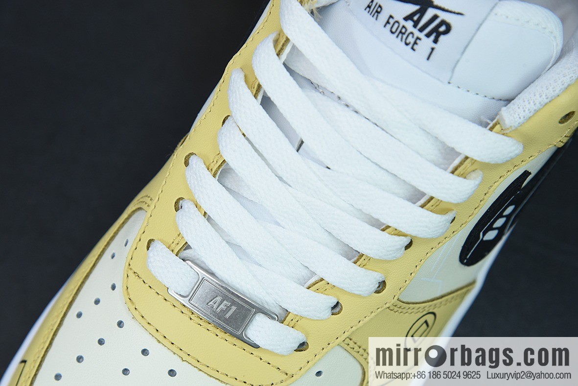 NK Air Force 1 Low PS5 video game black and white yellow, item number CW2288-113 Air Force One low-top versatile casual sports shoes