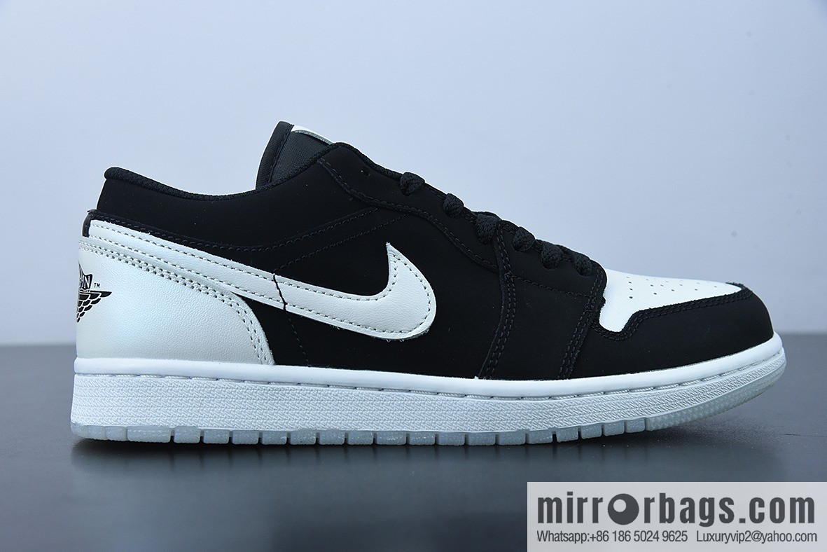 Air Jordan 1 AJ1 Low-top, pearlescent white and black panda, men's shoes, item number: DH6931-001