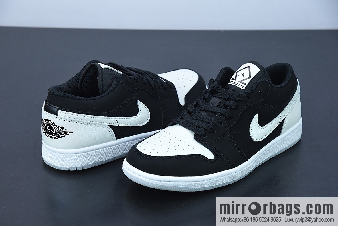 Air Jordan 1 AJ1 Low-top, pearlescent white and black panda, men's shoes, item number: DH6931-001