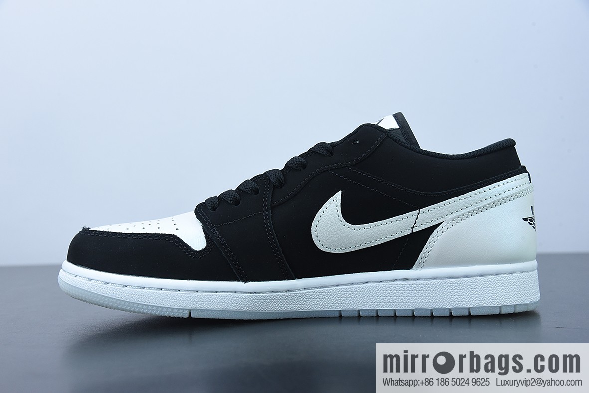 Air Jordan 1 AJ1 Low-top, pearlescent white and black panda, men's shoes, item number: DH6931-001