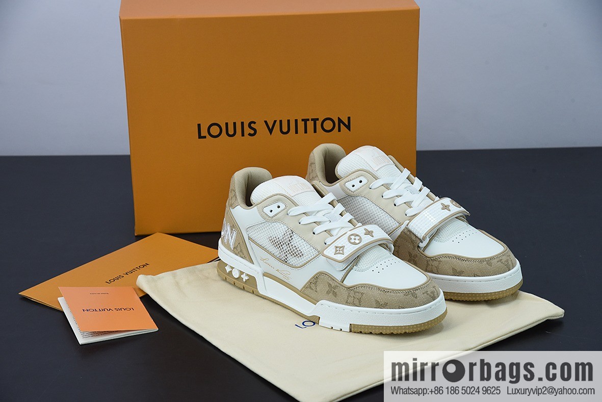 LV/Louis Vuitton 2022S limited, official latest color scheme Men's Trainer sneakers