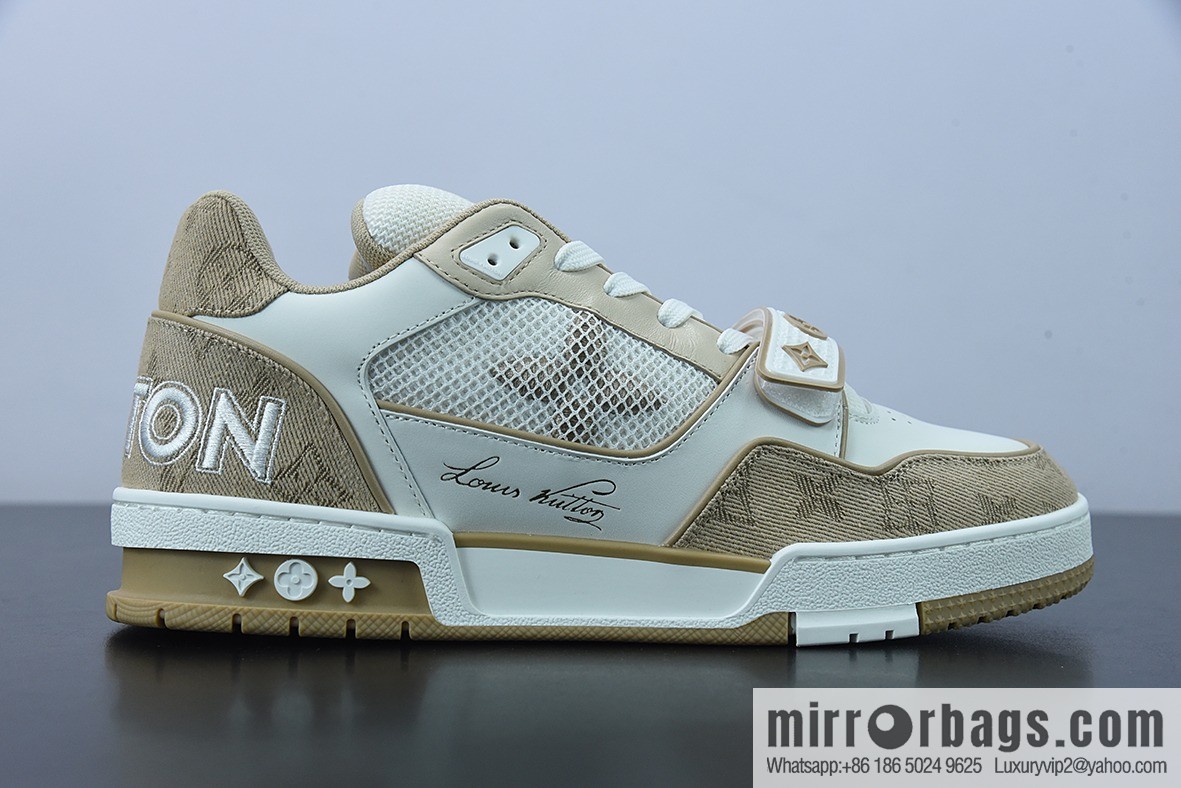 LV/Louis Vuitton 2022S limited, official latest color scheme Men's Trainer sneakers