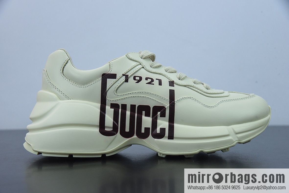 Gucci Rhyton Vintage Trainer Sneaker Gucci Daddy 5D leather (fabric) horned Vintage jogging shoes