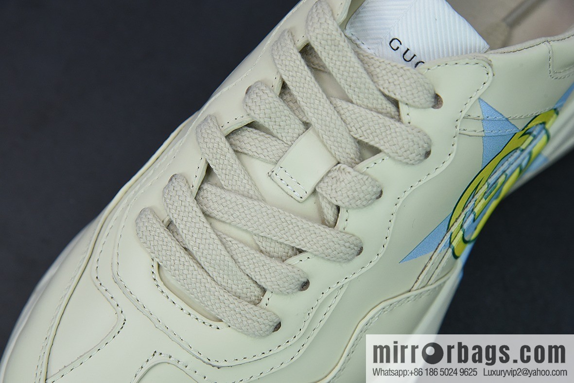 Gucci Rhyton Vintage Trainer Sneaker Gucci Daddy 5D leather (fabric) horned Vintage jogging shoes
