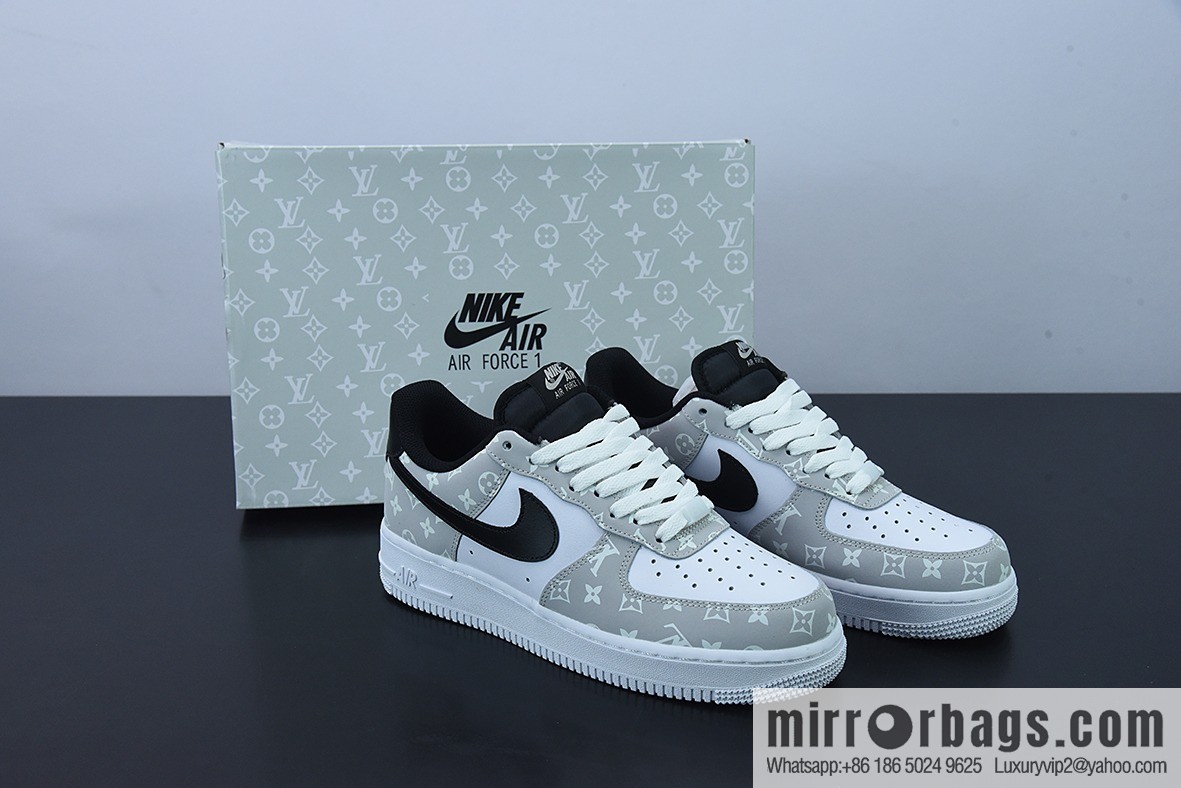 Louis Vuitton Louis Vuitton joint custom Nk Air Force 1 Low '07 Air Force low-top casual shoes, item number: BQ8988-108