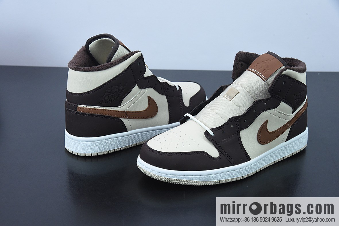 Air Jordan 1 Mid AJ1 Qiao 1 Zhongbang Cultural Basketball Shoes Basalt Brown, item number: DO6699-200