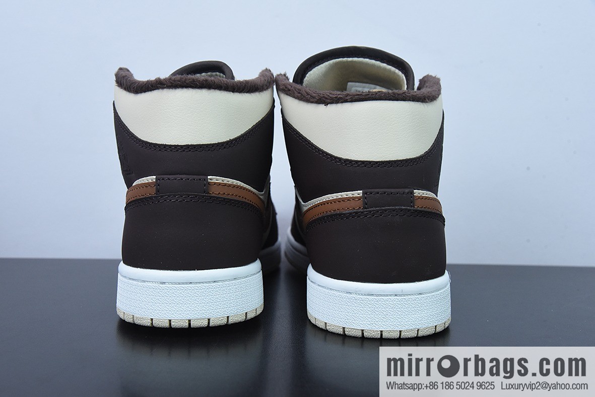 Air Jordan 1 Mid AJ1 Qiao 1 Zhongbang Cultural Basketball Shoes Basalt Brown, item number: DO6699-200