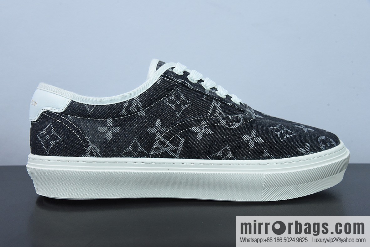 LV/Louis Vuitton G00H7 Donkey Home Series LV Denim Canvas Shoes, Denim Shoes