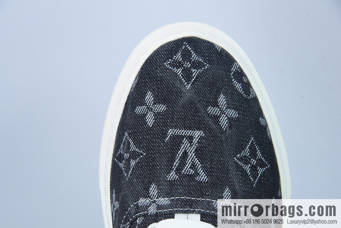 LV/Louis Vuitton G00H7 Donkey Home Series LV Denim Canvas Shoes, Denim Shoes