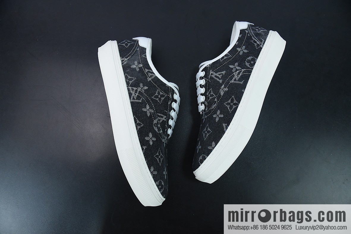 LV/Louis Vuitton G00H7 Donkey Home Series LV Denim Canvas Shoes, Denim Shoes