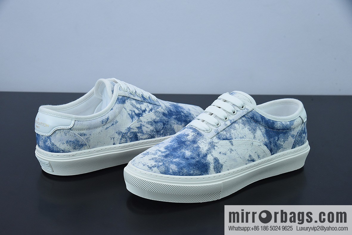 LV/Louis Vuitton G00H7 Donkey Home Series LV Denim Canvas Shoes, Denim Shoes