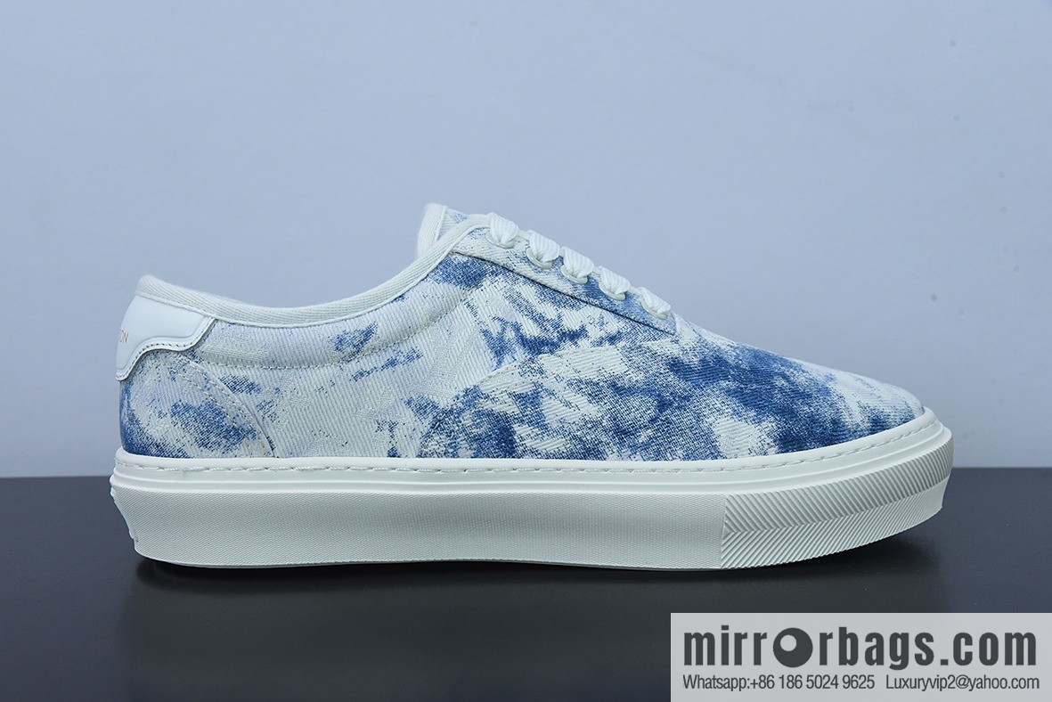 LV/Louis Vuitton G00H7 Donkey Home Series LV Denim Canvas Shoes, Denim Shoes