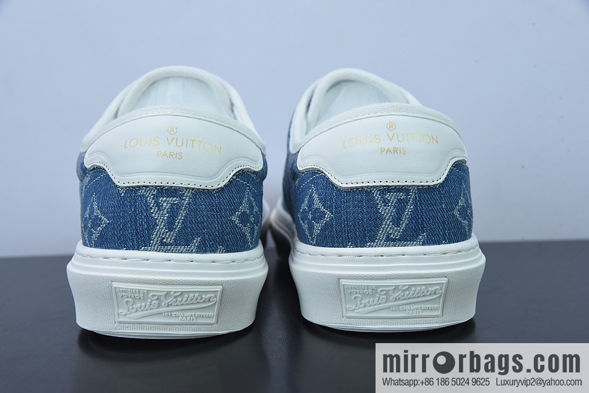 LV/Louis Vuitton G00H7 Donkey Home Series LV Denim Canvas Shoes, Denim Shoes