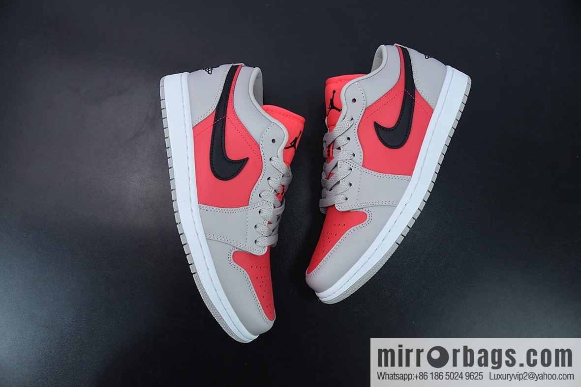Air Jordan 1 AJ1 gray pink anti-infrared, low-top Unisex casual sneakers, item number: DC0774-060