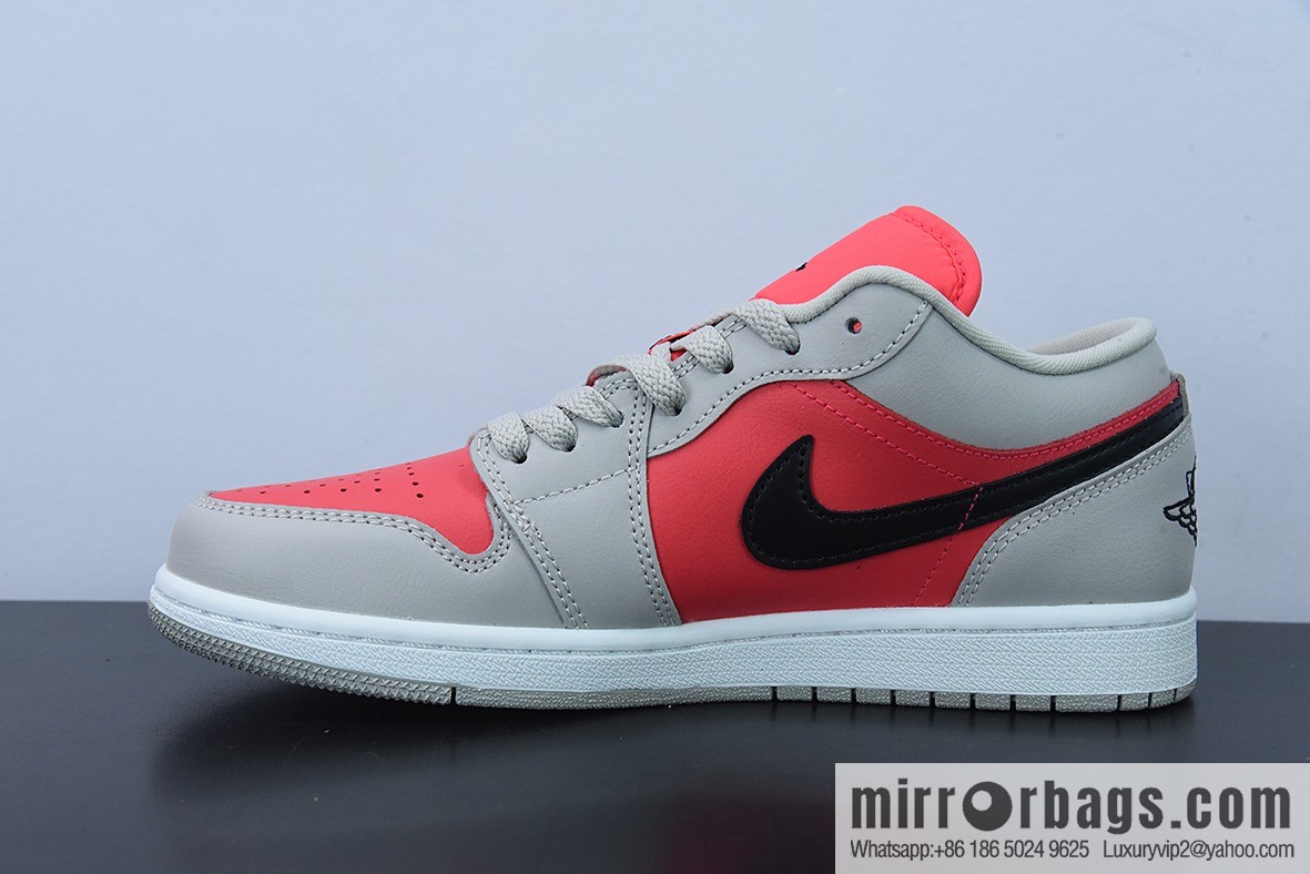 Air Jordan 1 AJ1 gray pink anti-infrared, low-top Unisex casual sneakers, item number: DC0774-060